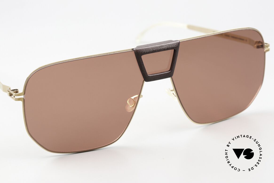 Mykita Mylon Cayenne Ebony Brown Champagne Gold, unworn model with original case by MYKITA, Made for Men and Women