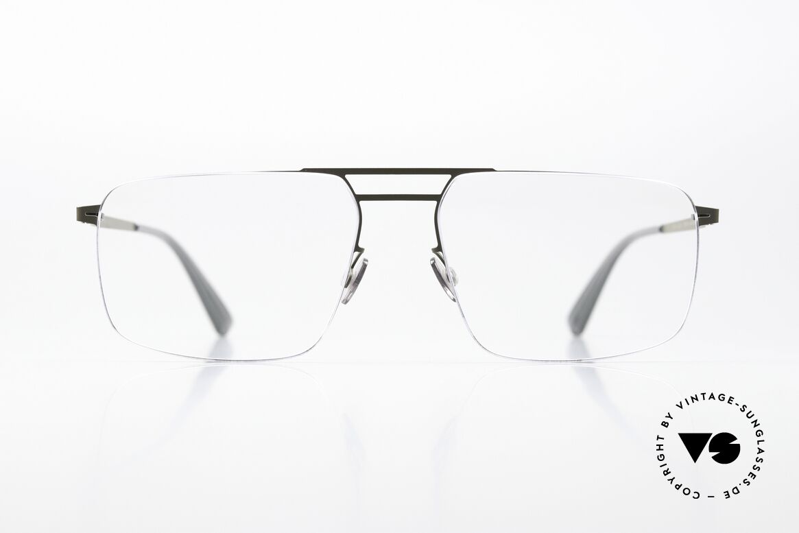Mykita Hiro Shiny Graphite / Camou Green, square frame from the LESSRIM collection (2015-2019), Made for Men