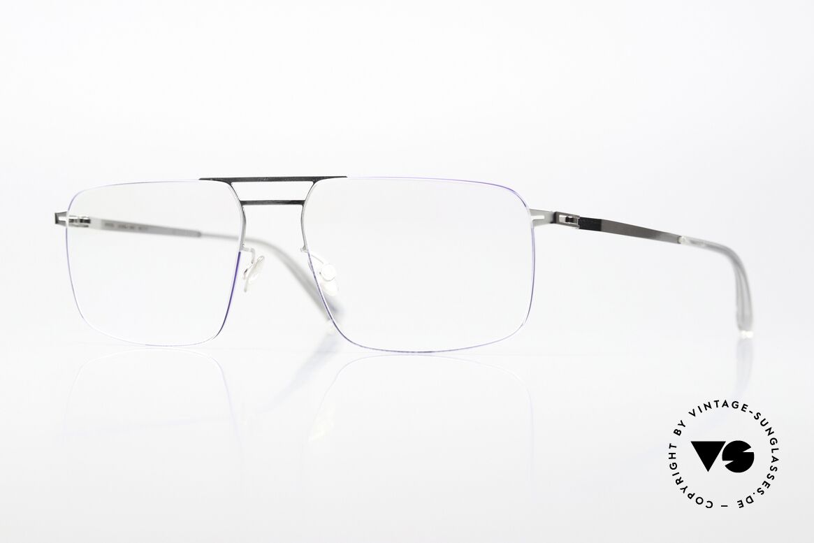 Mykita Hiro Silver / Super Blue Coloring, Mykita eyeglasses, model HIRO in size 55-17, col. 341, Made for Men