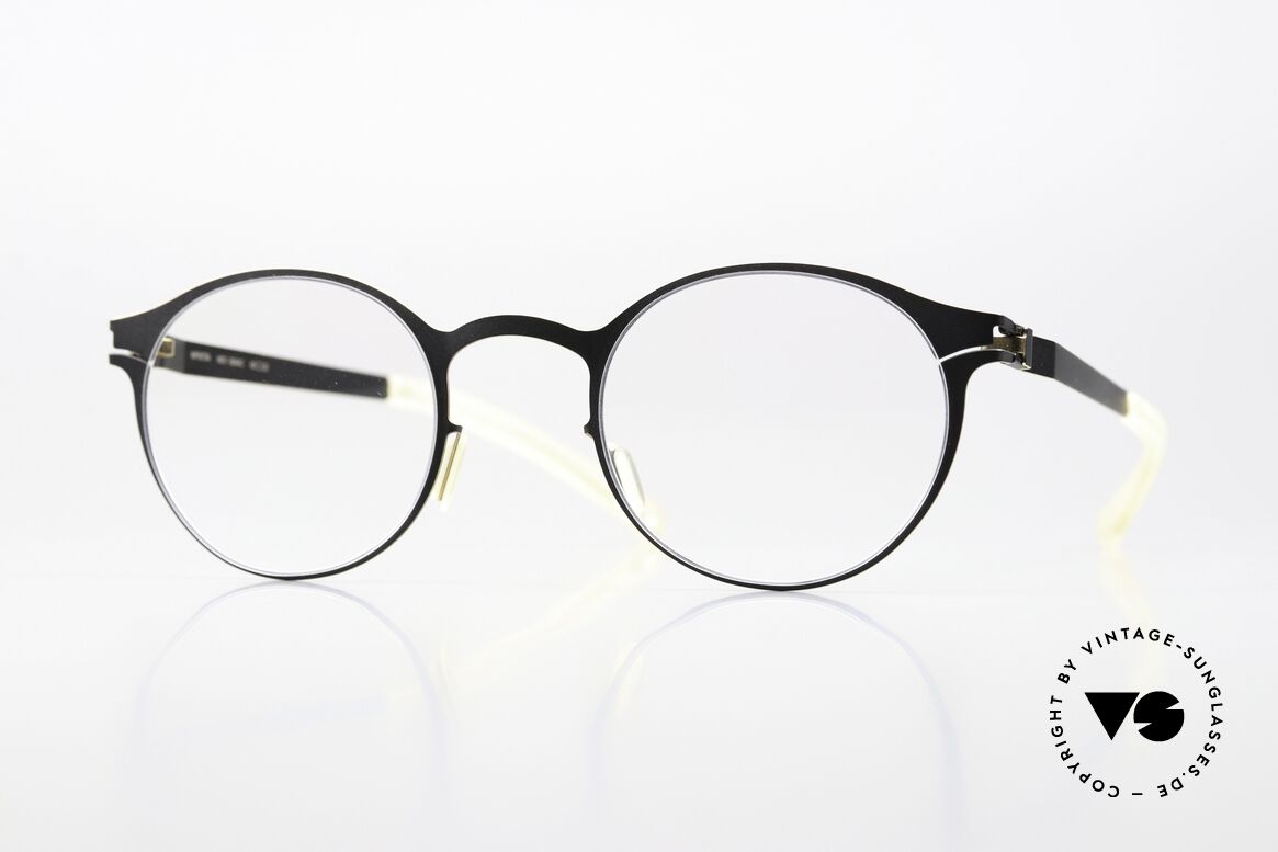 Mykita Isaac Panto Black Gold Edges, Mykita eyeglasses, model Isaac, size 45-22, color 279, Made for Men and Women