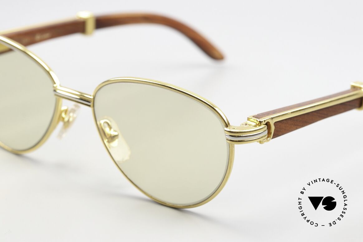 Cartier Auteuil Automatic Mineral Lenses, 22ct gold-plated 'panto style' frame; luxury lifestyle, Made for Men and Women