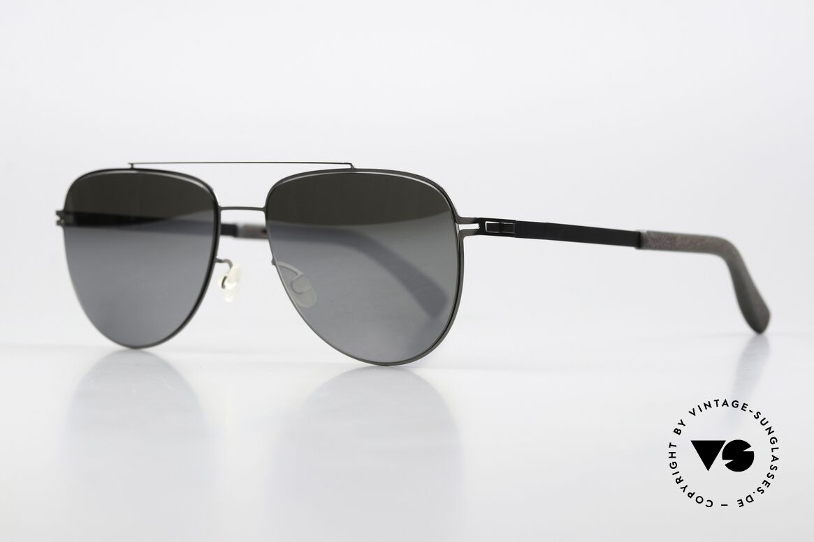 Mykita Mylon Leaf Light Mirrored Sun Lenses, color code 308: Storm Grey / Shiny Graphite, Made for Men and Women Mykita Mylon Leaf Light Mirrored Sun Lenses, color code 308: Storm Grey / Shiny Graphite, Made for Men and Women