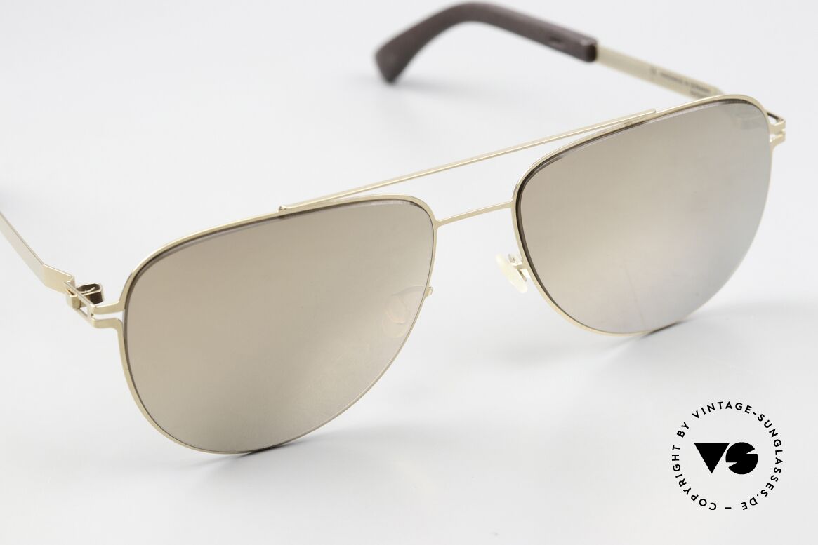 Mykita Mylon Leaf Gold Mirrored Sun Lenses, unworn model from 2016, with MYKITA case, Made for Men and Women Mykita Mylon Leaf Gold Mirrored Sun Lenses, unworn model from 2016, with MYKITA case, Made for Men and Women