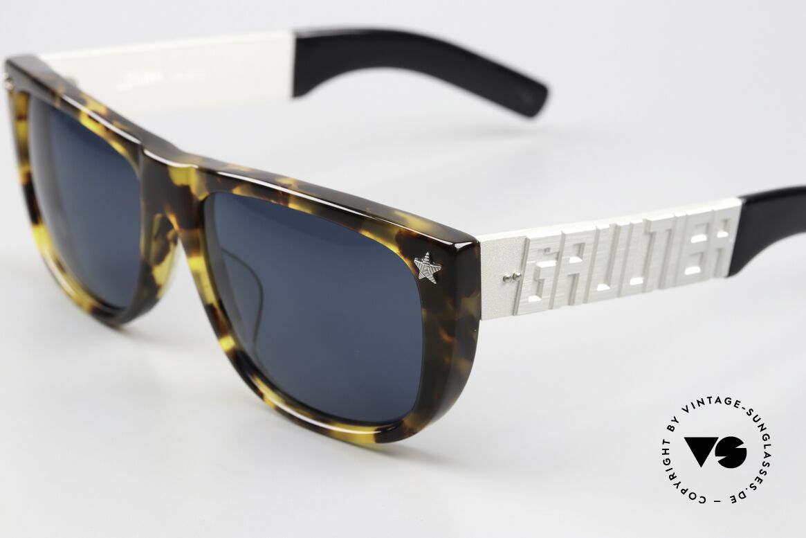 Jean Paul Gaultier 56-8272 Rapper Sunglasses 1990, broad aluminum temples with costly GAULTIER writing, Made for Men