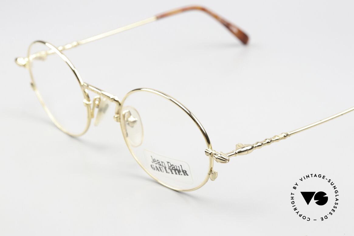 Jean Paul Gaultier 55-4171 Vintage Eyewear From 1996, 22ct GOLD-PLATED frame for ladies and gentlemen, Made for Men and Women