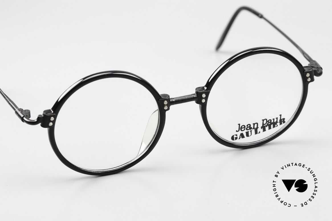 Jean Paul Gaultier 55-7261 Vintage Glasses Round 1991, unworn (like all our vintage glasses), with JPG case, Made for Men and Women