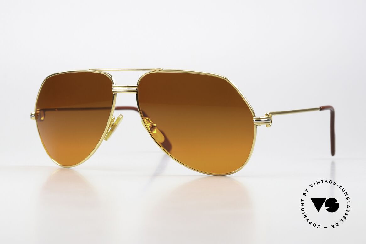 Cartier Vendome LC - L 80's Celebrity Sunglasses, Vendome = the most famous eyewear design by CARTIER, Made for Men and Women