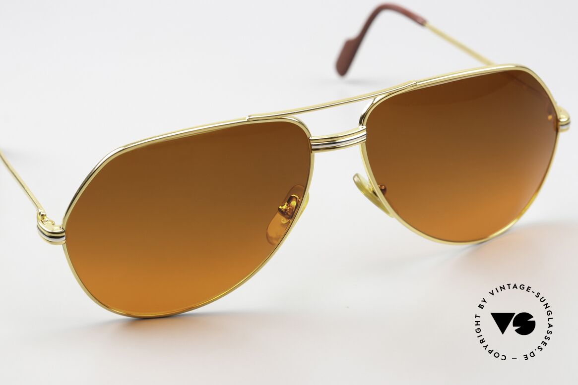 Cartier Vendome LC - L 80's Celebrity Sunglasses, the sun lenses are tinted like a sunset (auburn gradient), Made for Men and Women