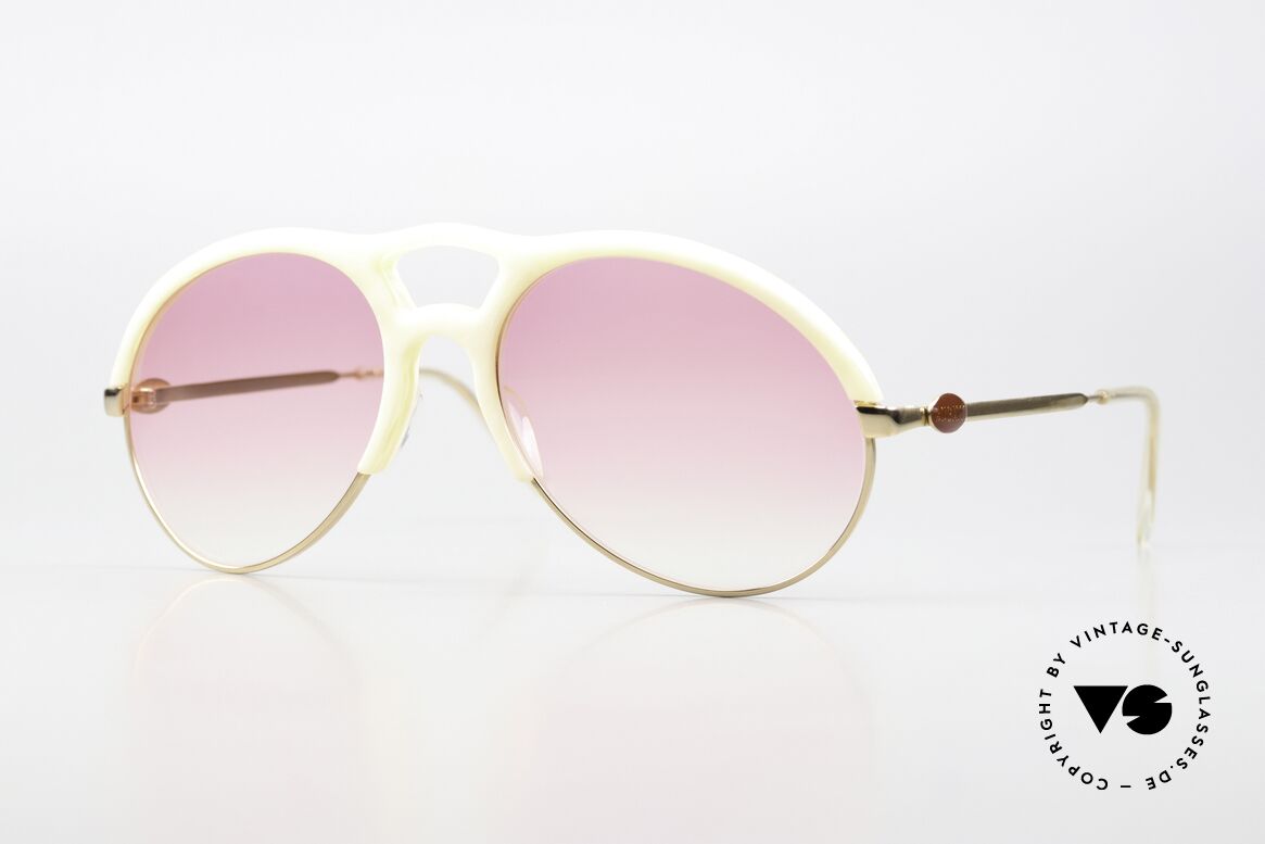 Bugatti 64936 Ivory Optic 70's Glasses, precious Bugatti vintage luxury sunglasses; L size, Made for Men