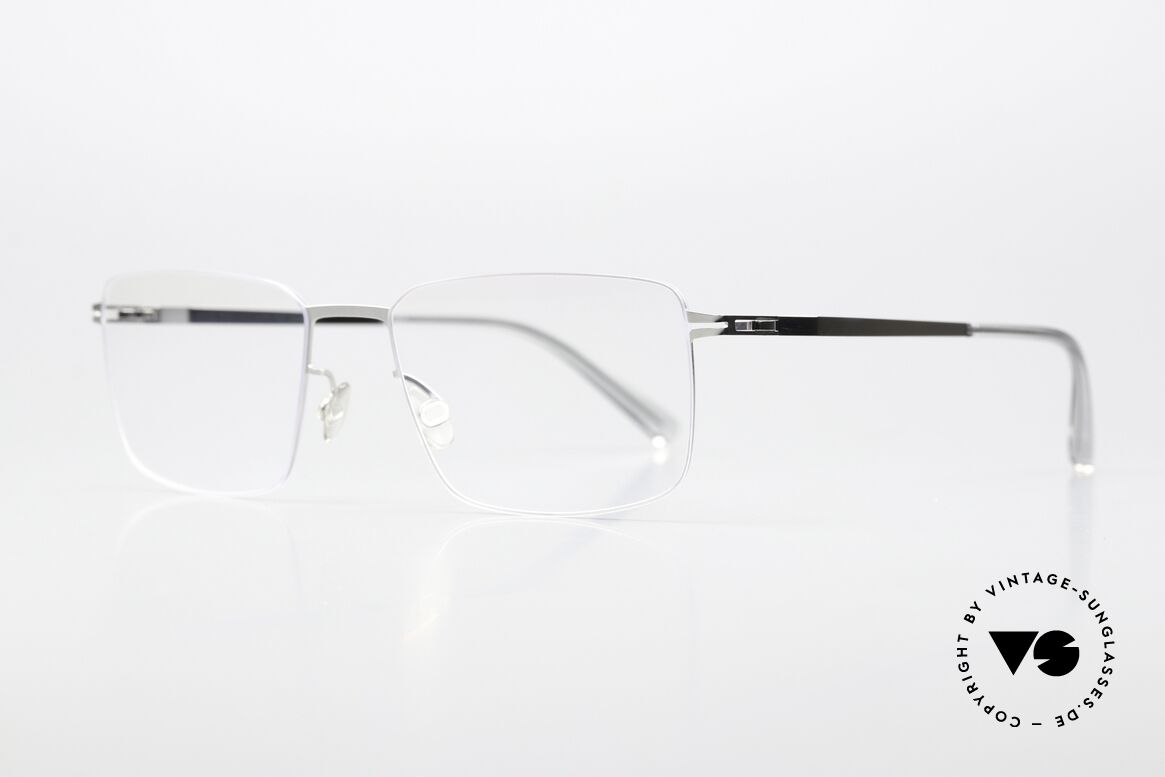 Mykita Nobu Eyeglasses Square Classic, col. code 051 = shiny silver (for ladies & gentlemen), Made for Men and Women