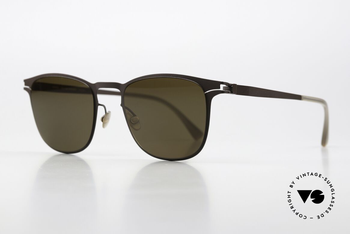 Mykita Riccardo Square Panto Shades Unisex, square panto design, col. 149: Dark Brown Rawbrown, Made for Men and Women