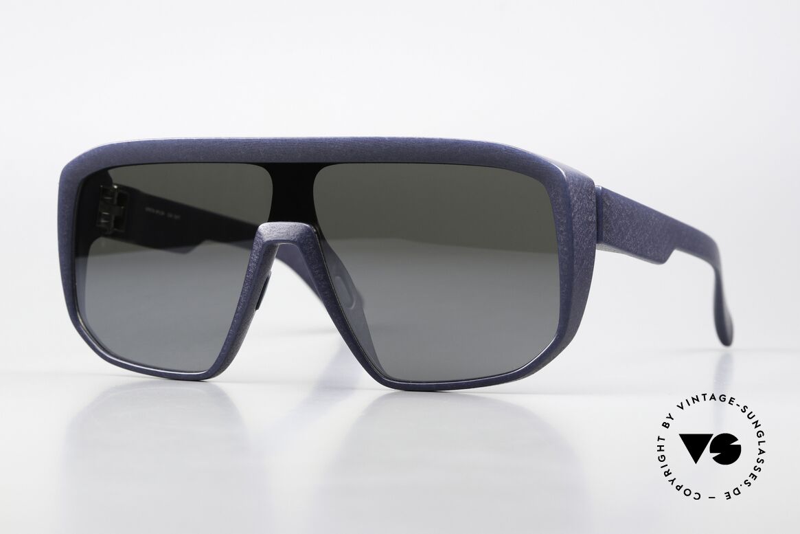 Mykita Mylon Shift Navy Blue Silver Flash Shield, Mykita Mylon 'shield' sunglasses, mod. SHIFT, Made for Men