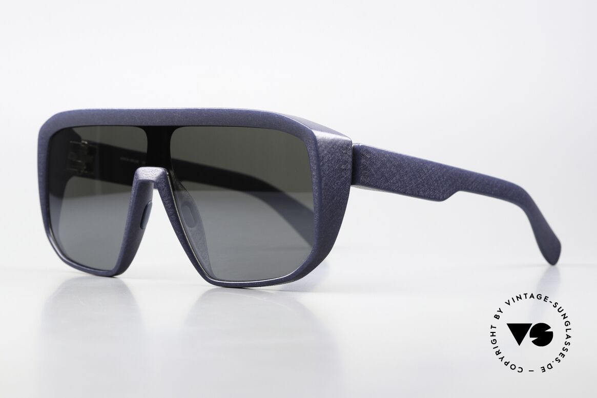 Mykita Mylon Shift Navy Blue Silver Flash Shield, col. code 325 = Navy Blue Silver Flash Shield, Made for Men