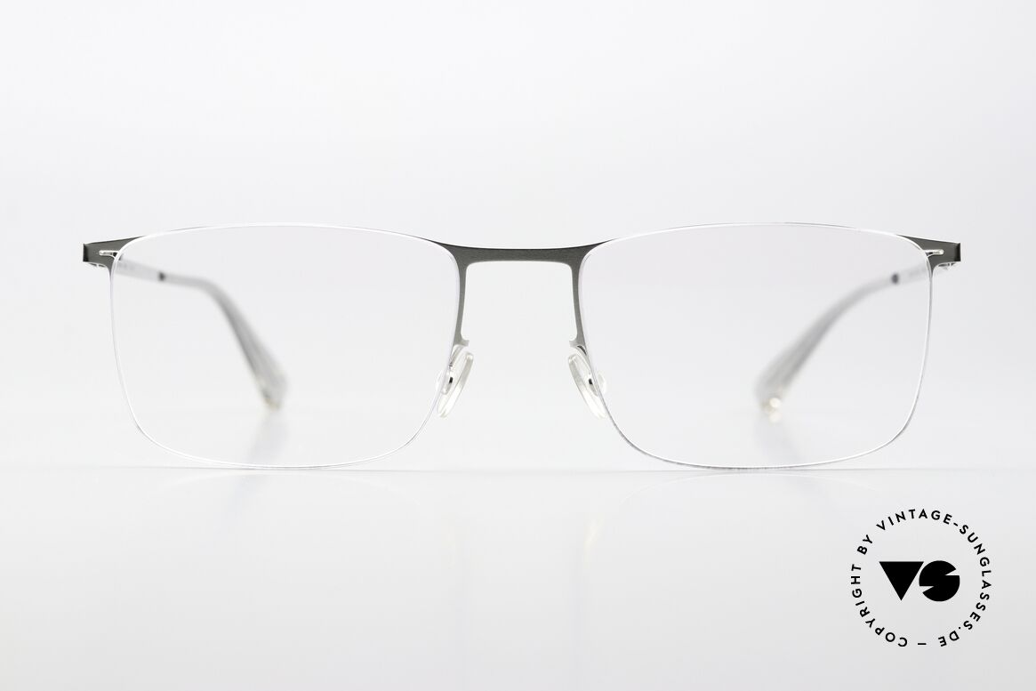 Mykita Takeo Angular Frame Shiny Silver, square frame of the LESSRIM collection from 2018/19, Made for Men and Women