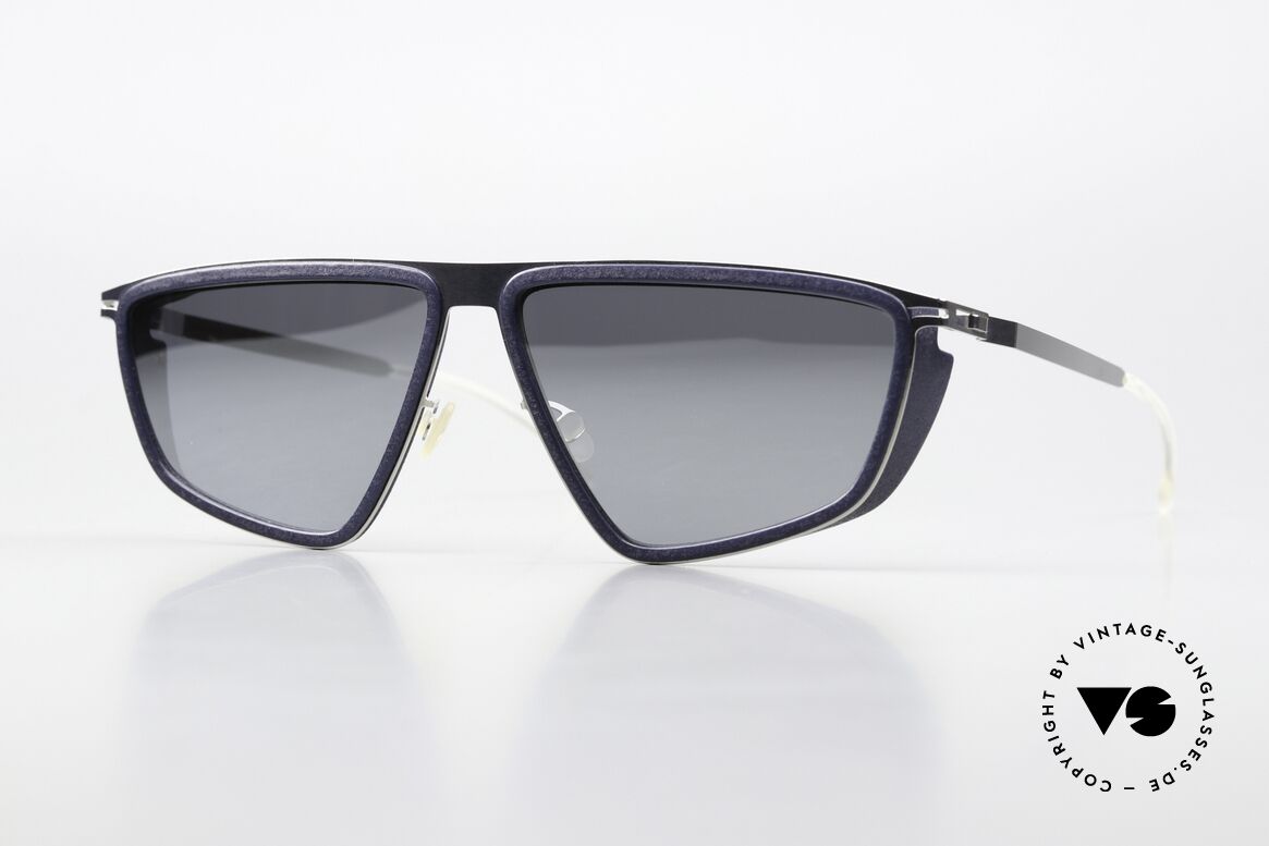 Mykita Mylon Tribe Silver Mirrored Navy Blue, XL Mykita Mylon Hybrid sunglasses; TRIBE, Made for Men and Women