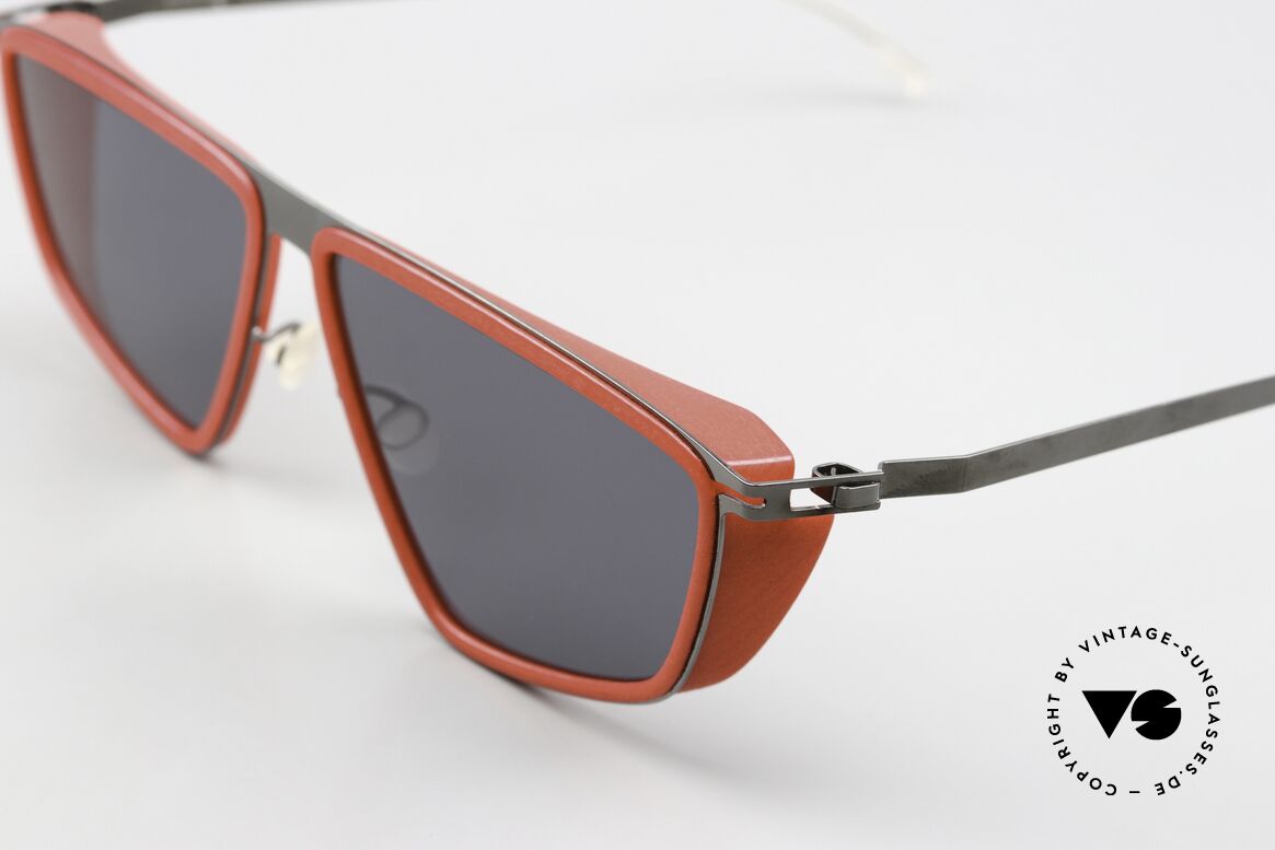 Mykita Mylon Tribe Crimson Red Shiny Graphite, futuristic designer sunglasses from Berlin, Made for Men and Women