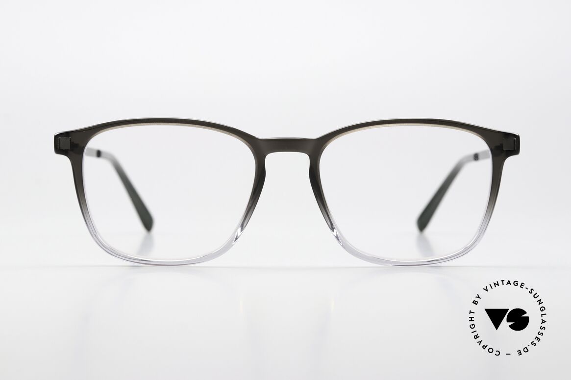 Mykita Tuktu Grey Gradient Shiny Graphite, square specs from the LITE collection (women & men), Made for Men and Women