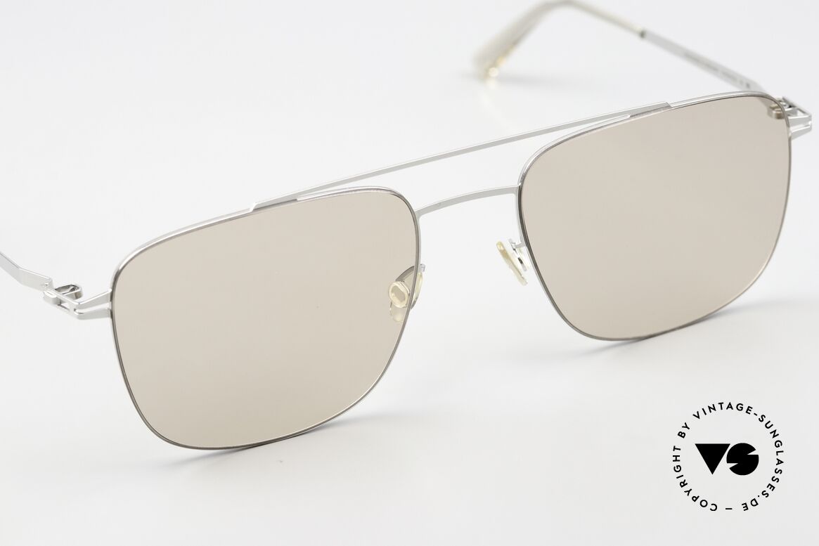 Mykita Yuuto Shiny Silver Soft Brown Solid, unworn model comes with an original case by MYKITA, Made for Men