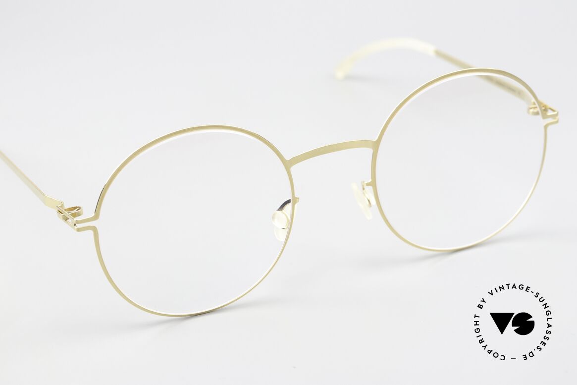 Mykita Pernilla Round Frame Glossy Gold, unworn model comes with an original case by MYKITA, Made for Women