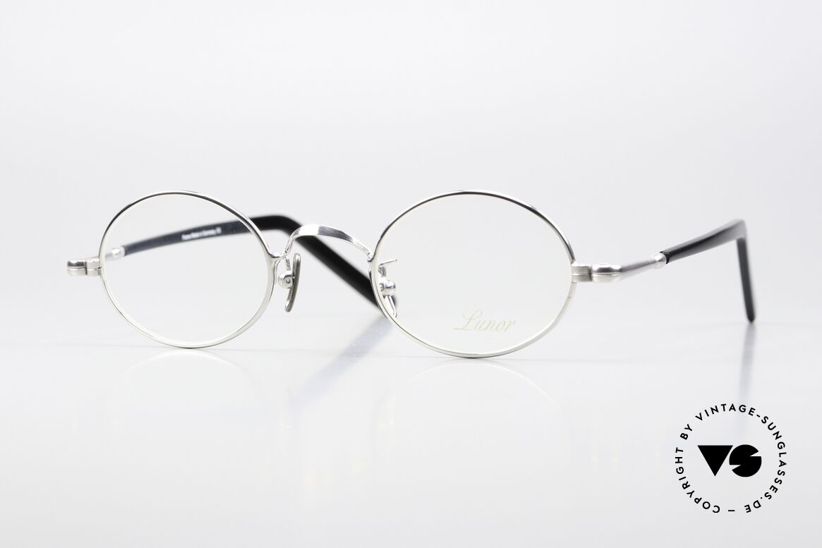 Lunor VA 100 Oval Frame Platinum Plated, oval LUNOR eyeglasses, model VA 100, size 43/24, 140, Made for Men and Women