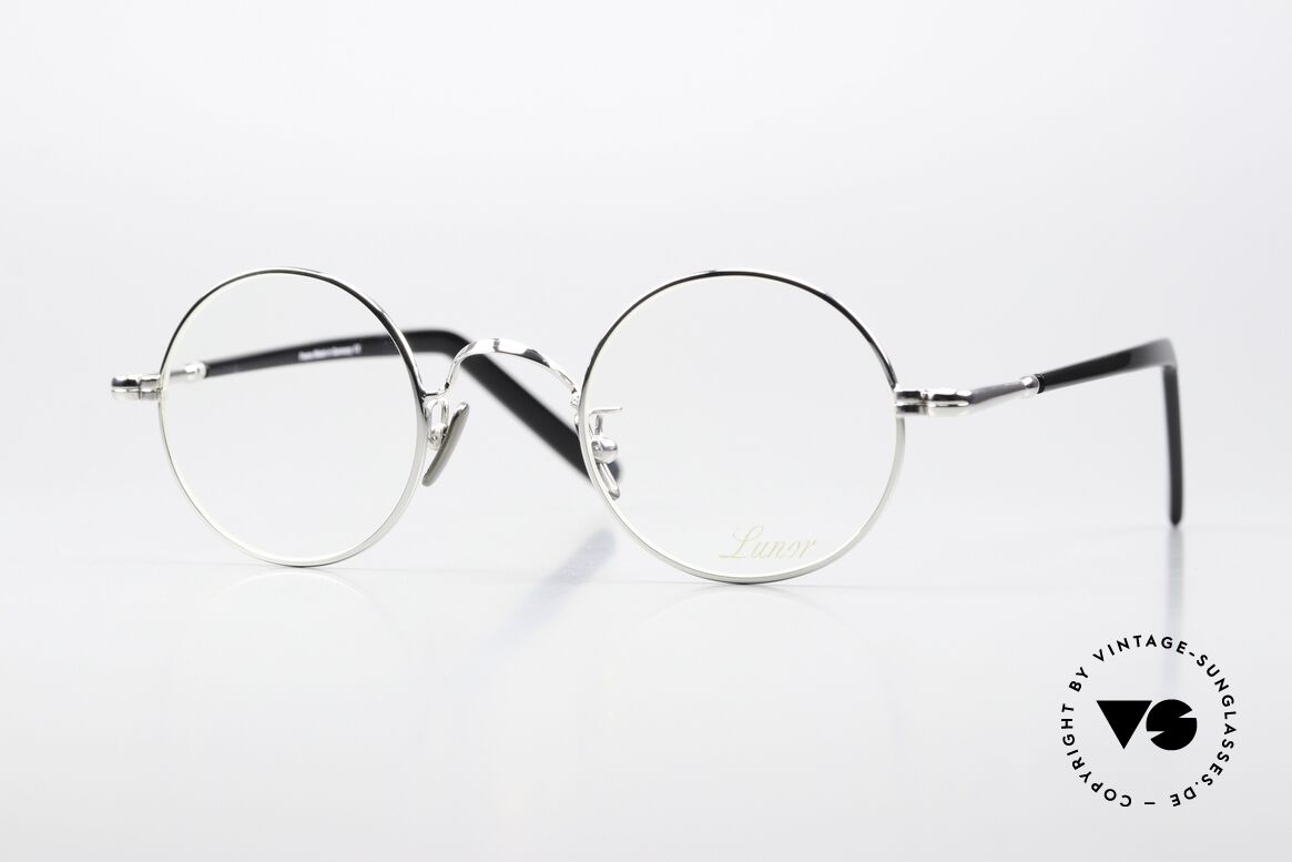 Lunor VA 110 Round Frame Platinum, old Lunor eyeglasses from the 2012's eyewear collection, Made for Men and Women
