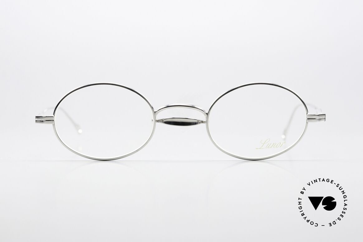 Lunor Swing 33 Oval Oval Frame Swing Bridge, size 44-25, PP = platinum plated, with swing bridge, Made for Men and Women