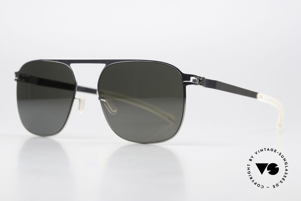 Mykita Mikko Non Reflecting Sun Lenses, col. 051 "Shiny Silver" with non-reflecting sun lenses, Made for Men