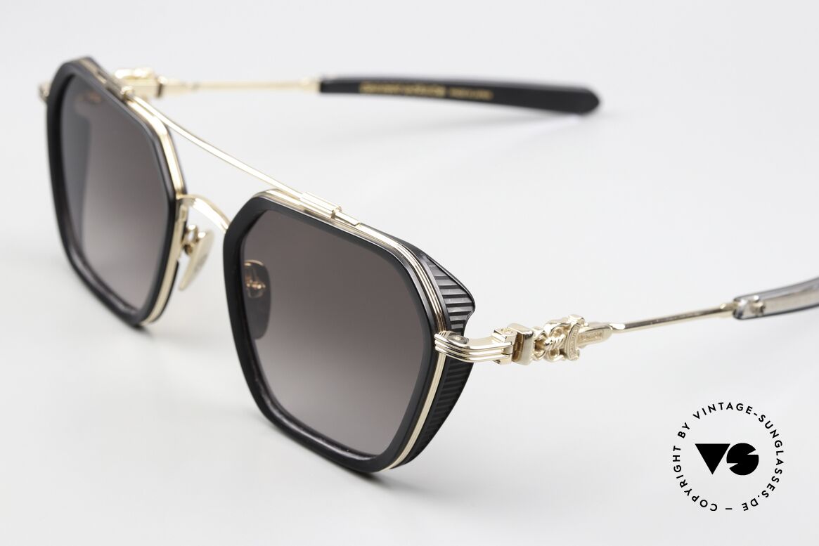 Chrome Hearts Hotation Gold-Plated Titanum Shades, with the signature Chrome Hearts insignia, Made for Men and Women