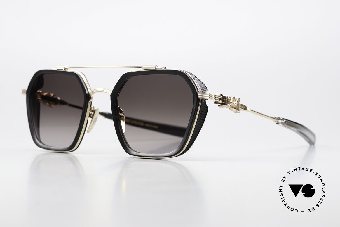 Chrome Hearts Hotation Gold-Plated Titanum Shades, high-quality titanium frame; made in Japan, Made for Men and Women