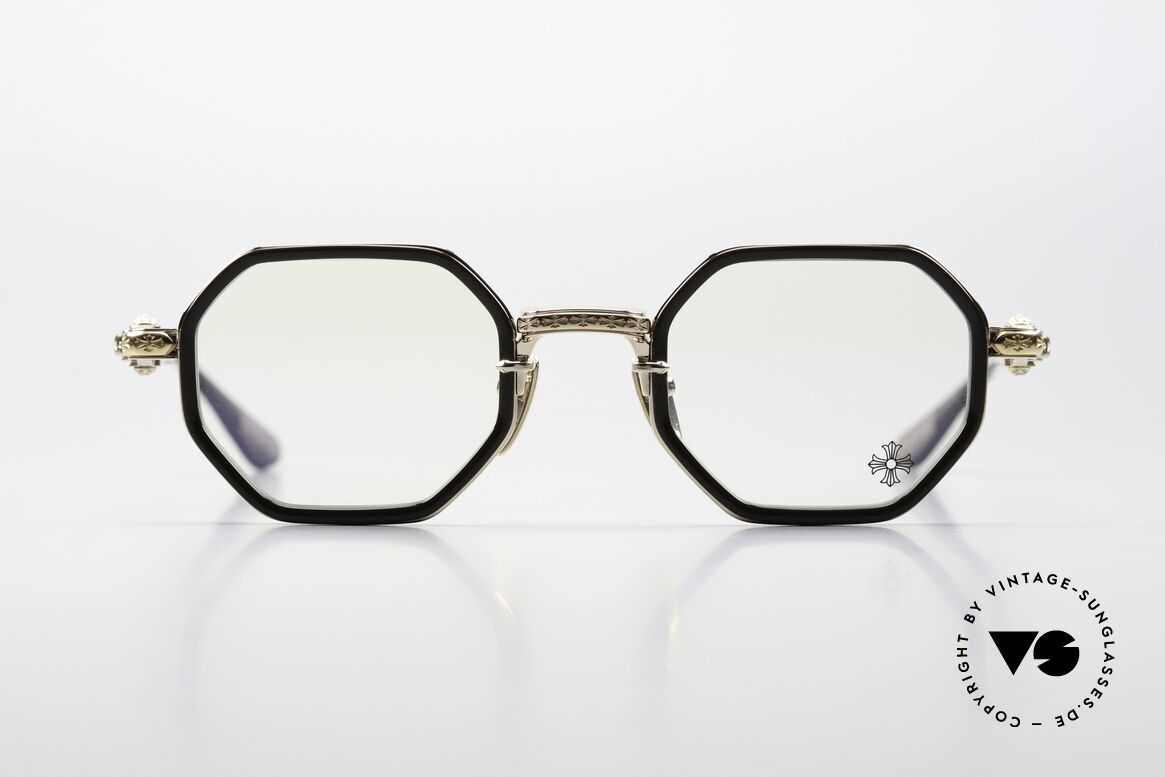 Chrome Hearts Tatters Octagonal Luxury Eyewear, color: CLB/GP, Classic Brown / Gold-Plated, Made for Men and Women