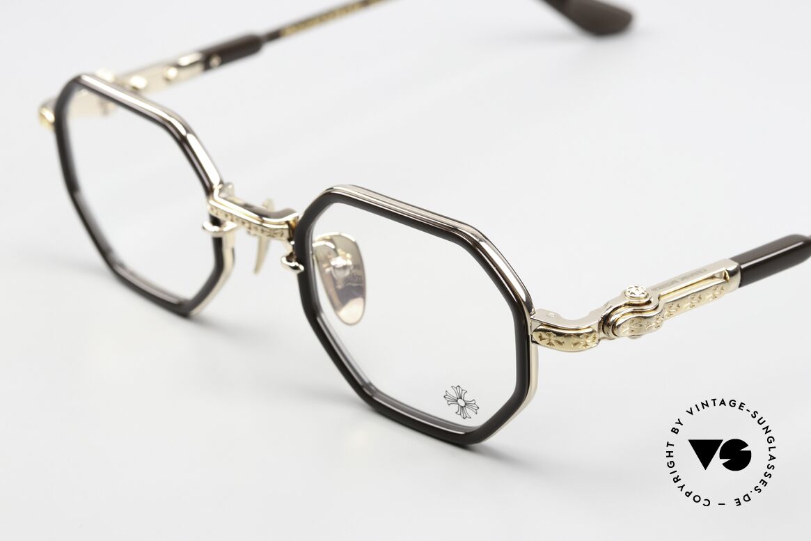 Chrome Hearts Tatters Octagonal Luxury Eyewear, with the signature Chrome Hearts insignia, Made for Men and Women