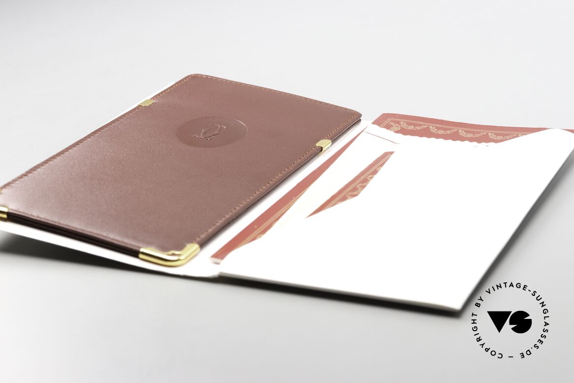 Cartier_ Leather Case Case For Eyewear Sunglasses, cleaning cloth, certificate, booklet, dealer list, Made for Men and Women