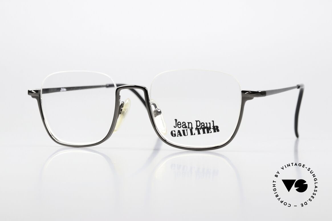 Jean Paul Gaultier 55-7161 Square 90s Eyewear Nylor, square 1990's eyeglasses by Jean Paul Gaultier, Made for Men and Women