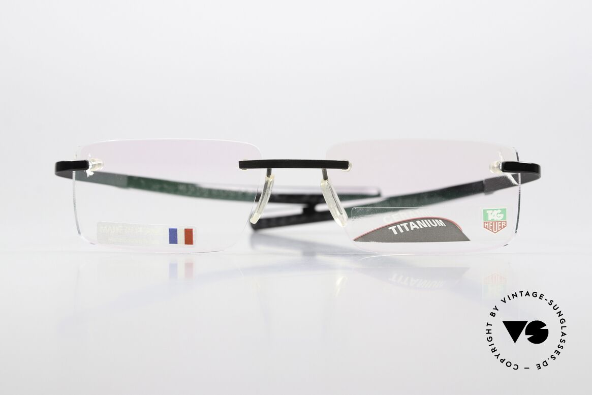 Tag Heuer 0301 Reflex Reflex Metallic Temples, extremely sporty rimless glasses for gentlemen, Made for Men
