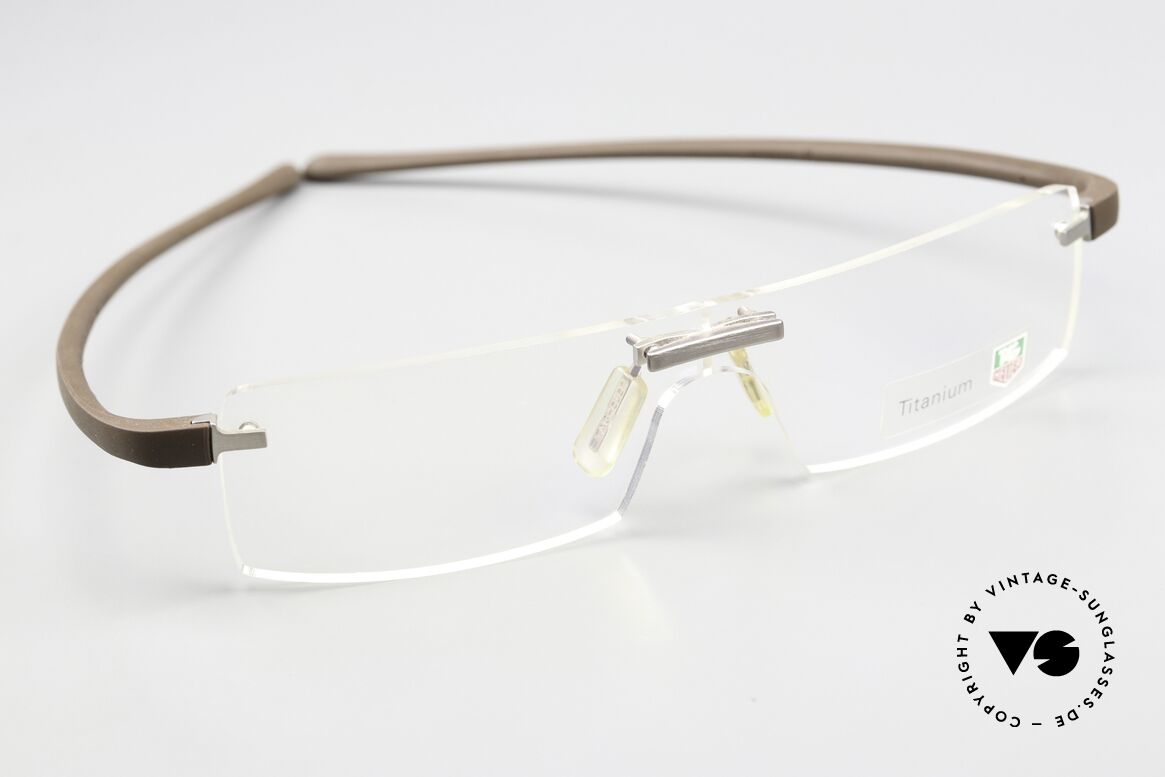 Tag Heuer 3502 Reflex Rimless Sports Eyewear, with panoramic lenses (look like one single shield), Made for Men
