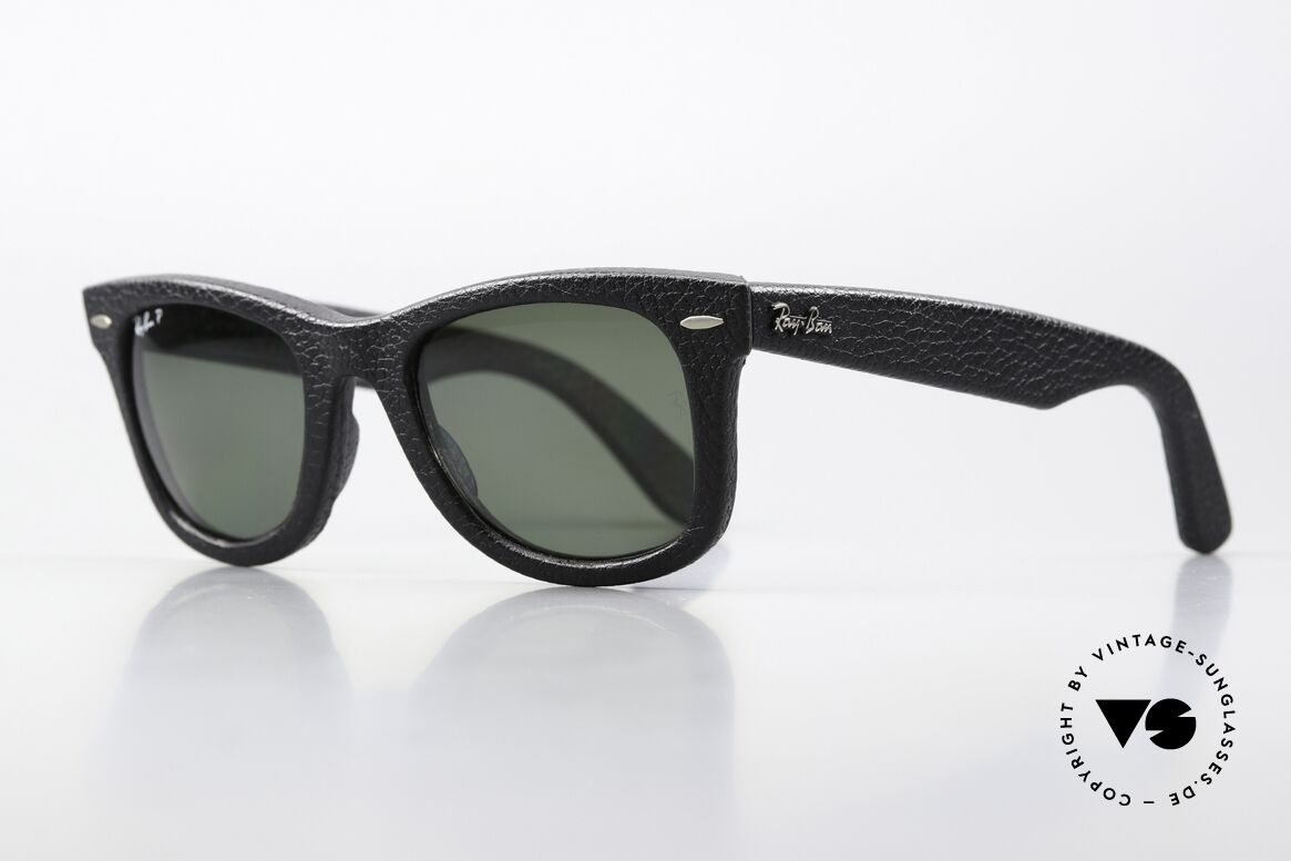 Ray Ban Wayfarer I Leather Genuine Leather Edition, 3P = 3Plus Polarized Lenses; 100% UV protection, Made for Men and Women
