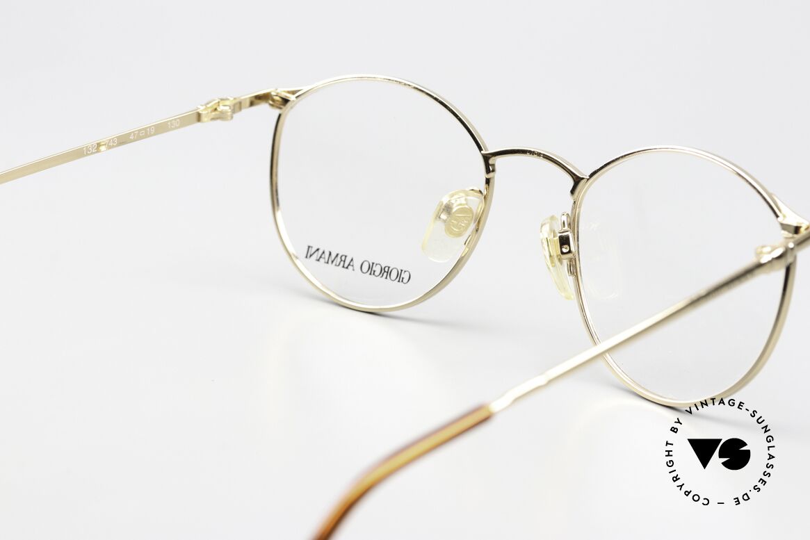 Giorgio Armani 132 Panto Frame Round Clip On, old 80's original (DEMO lenses should be replaced!), Made for Men and Women