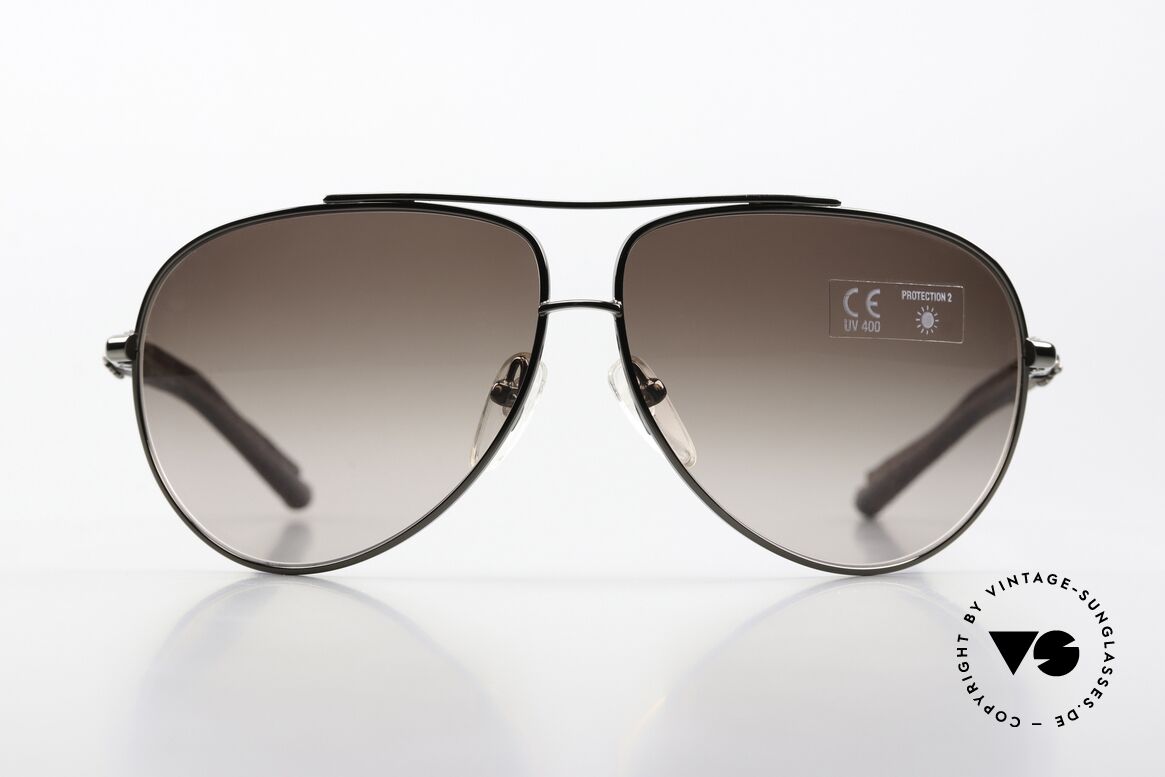 Chrome Hearts Baby Gravy Leather Shades 2004 Aviator, Chrome Hearts 'Baby Gravy' shades from 2004, Made for Men and Women