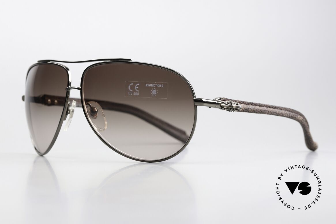Chrome Hearts Baby Gravy Leather Shades 2004 Aviator, 'Baby Gravy' is vulgar = "baby sauce" = sperm, Made for Men and Women