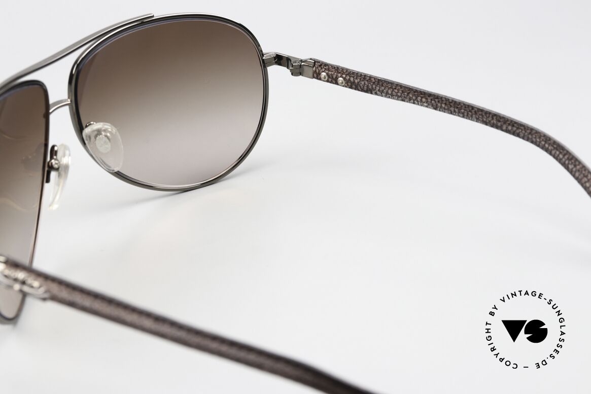 Chrome Hearts Baby Gravy Leather Shades 2004 Aviator, the pendant is missing from the orig. CH case, Made for Men and Women