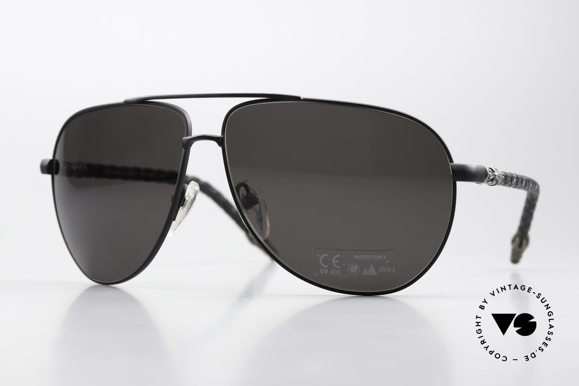 Chrome Hearts Double Dip Leather Shades 2002 Aviator, Chrome Hearts 'Double Dip' shades from 2002, Made for Men and Women