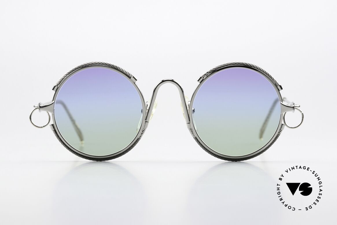 Jean Paul Gaultier 56-0176 Rihanna Piercing Sunglasses, with piercings on the hinges (typically for the 90's), Made for Men and Women