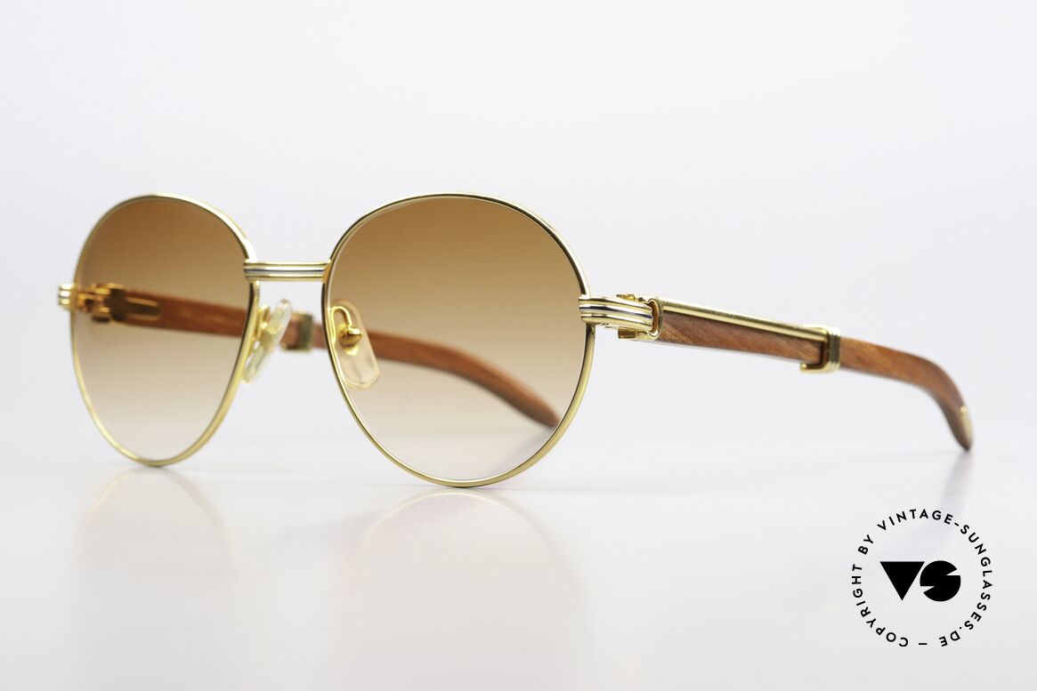 Cartier Bagatelle Bubinga Precious Wood Frame, noble vintage rarity in unworn condition; pure luxury, Made for Men and Women