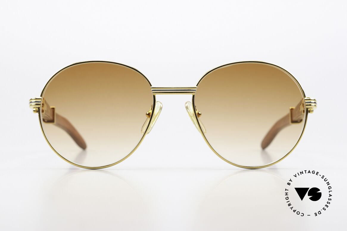 Cartier Bagatelle Bubinga Precious Wood Frame, made of African Bubinga Wood, large size 55°18, 135, Made for Men and Women