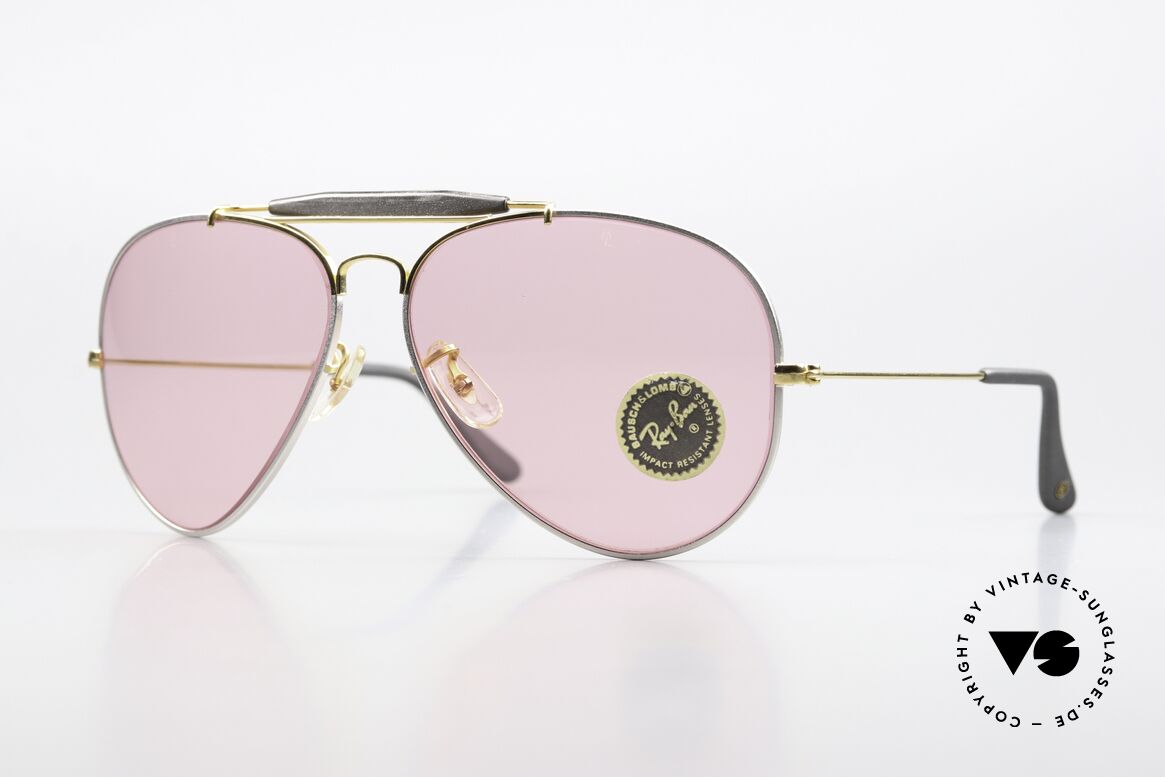 Ray Ban Outdoorsman II Precious Changeable Pink, costly vintage RAY-BAN B&L aviator sunglasses, Made for Men and Women Ray Ban Outdoorsman II Precious Changeable Pink, costly vintage RAY-BAN B&L aviator sunglasses, Made for Men and Women