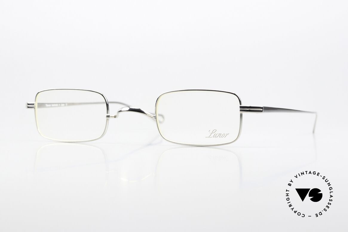 Lunor T3-E-MT PP Square Titan Frame Platinum, noble LUNOR eyeglass-frame of the Titan-3E Series, Made for Men