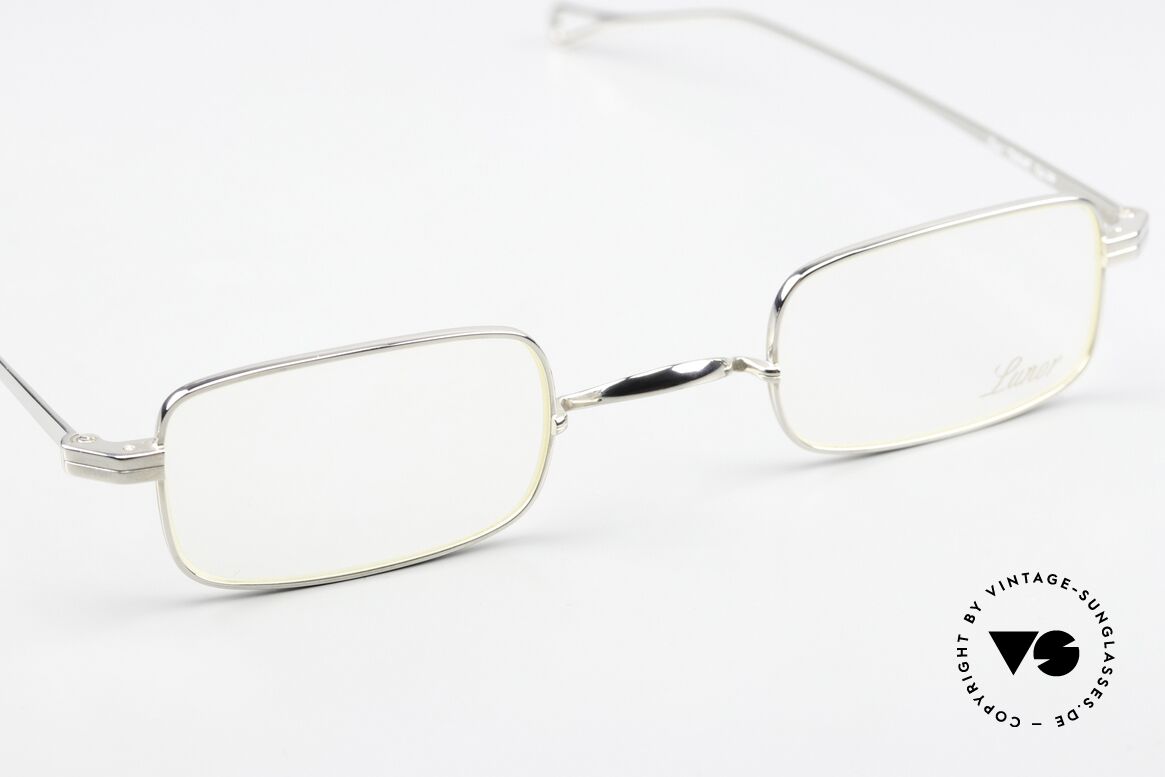 Lunor T3-E-MT PP Square Titan Frame Platinum, from the latest collection, but in a well-known quality, Made for Men