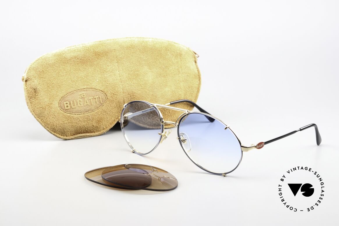Bugatti 65822 80's Frame With Extra Lenses, legendary / distinctive 'tear drop' design by Bugatti, Made for Men Bugatti 65822 80's Frame With Extra Lenses, legendary / distinctive 'tear drop' design by Bugatti, Made for Men