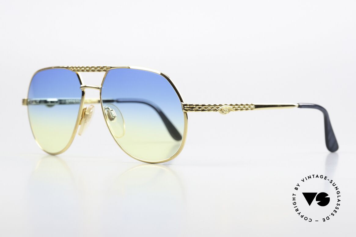 Bugatti EB502 - S Yellow Gold Luxury Frame, spring hinges and blue-yellow gradient lenses (100% UV), Made for Men and Women Bugatti EB502 - S Yellow Gold Luxury Frame, spring hinges and blue-yellow gradient lenses (100% UV), Made for Men and Women