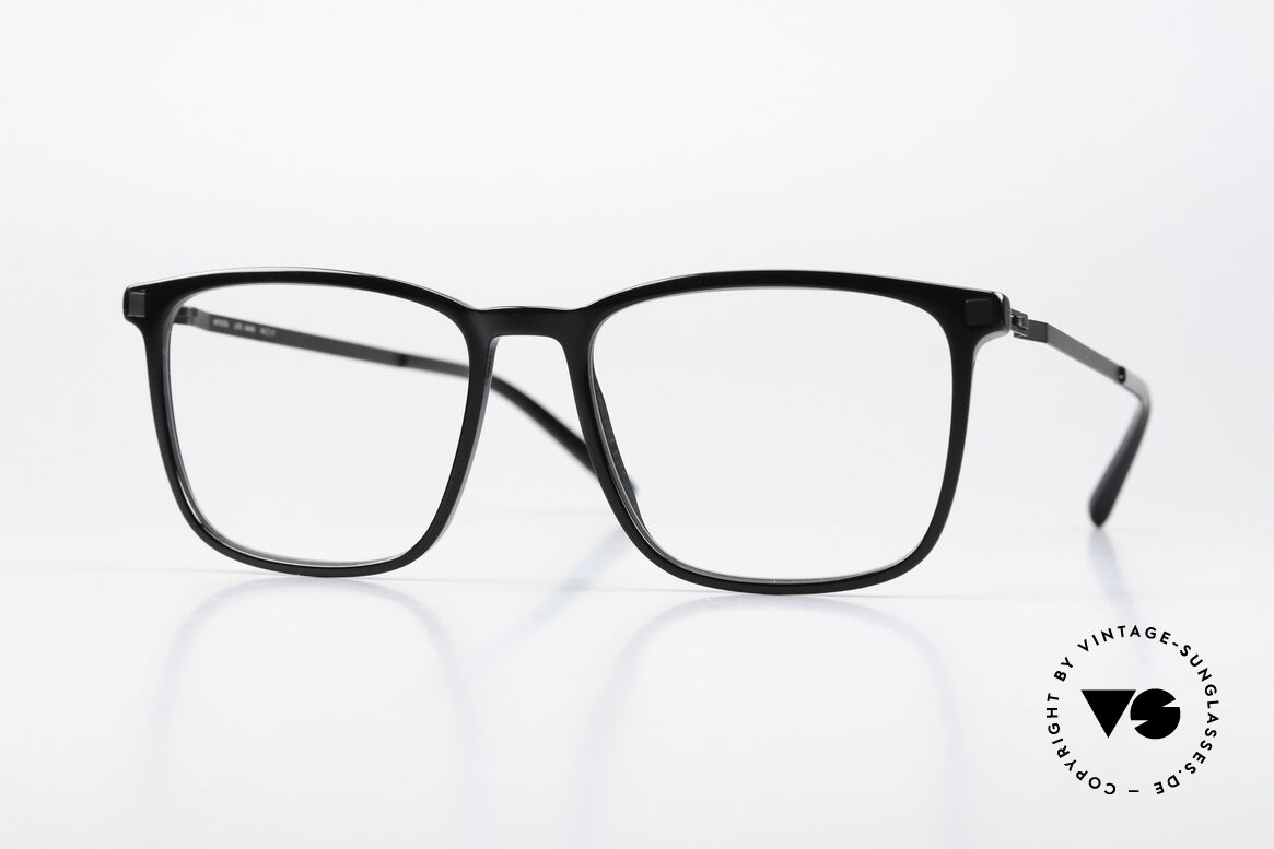Mykita Amak Square Frame All Black, Mykita glasses, model LITE Amak, size 54-17, col 915, Made for Men and Women